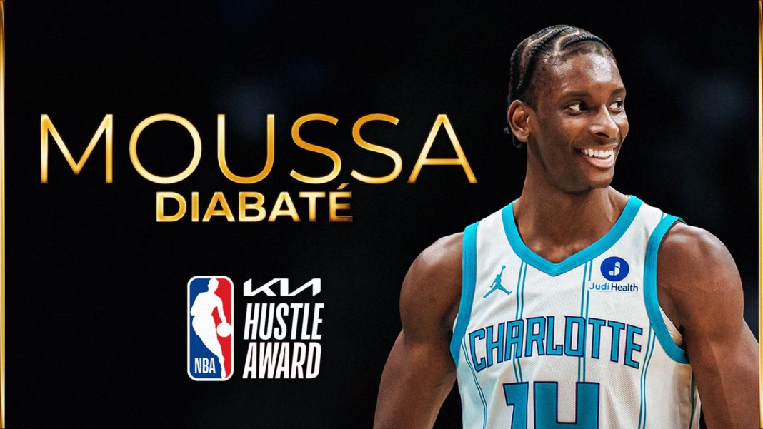Moussa Diabaté, de los Hornets, gana premio NBA Hustle Award 2025-26