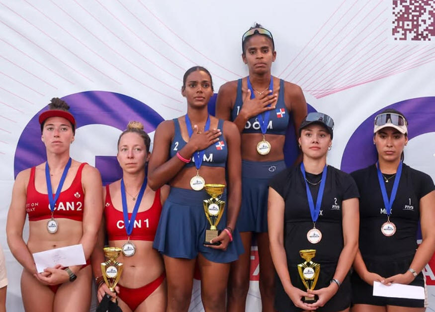 Hito: Dupla dominicana gana oro ante Canadá en Tour Continental NORCECA de Voleibol de Playa