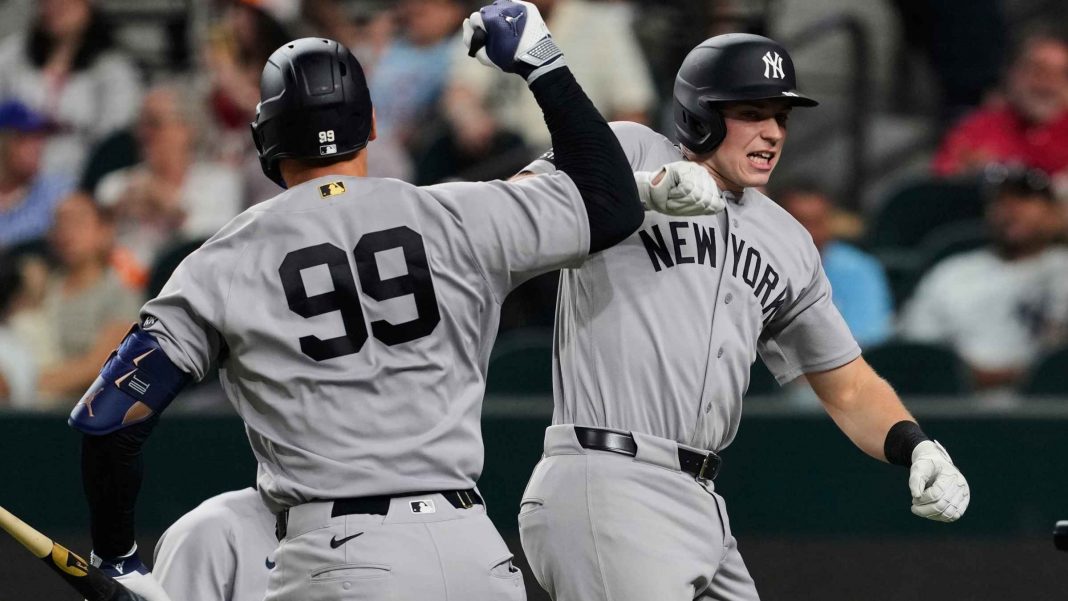 Freid domina en la lomita y explosión jonronera Judge-Rice guían a Yankees ante Rangers