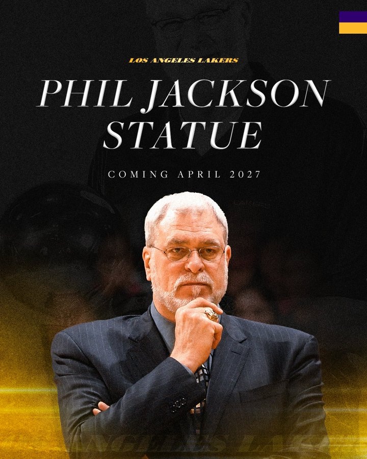Lakers develizarán estatua de Phil Jackson en abril de 2027